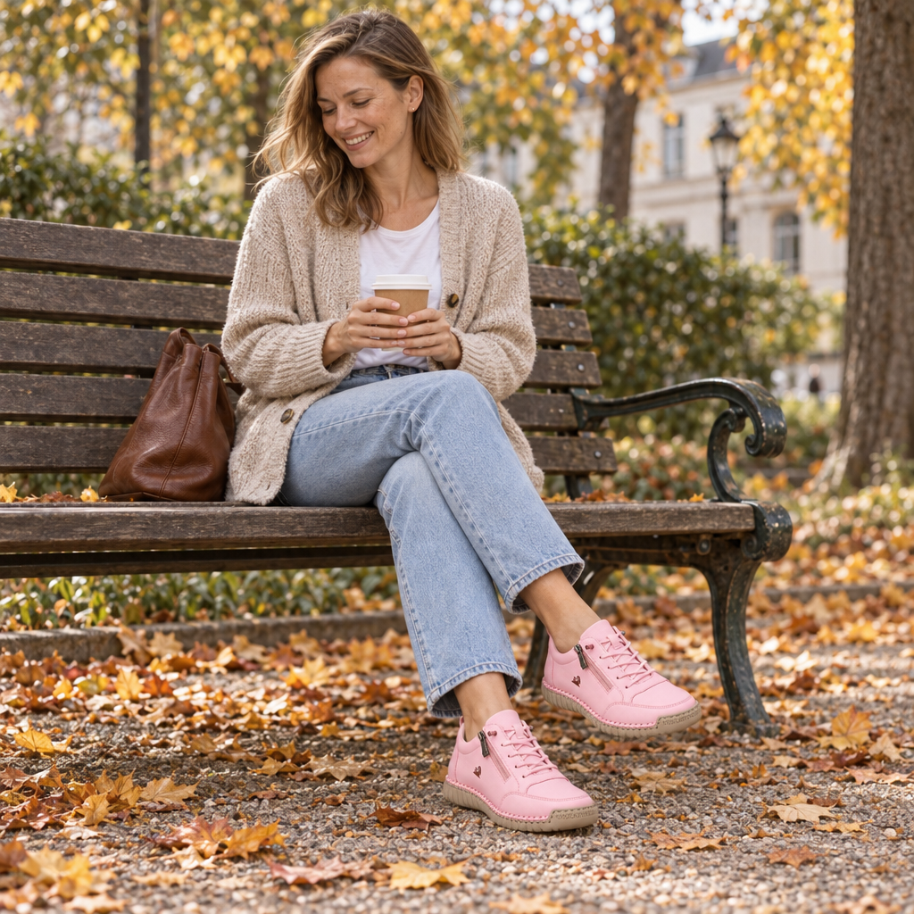 Sneaker Lina in Rosa – getragen