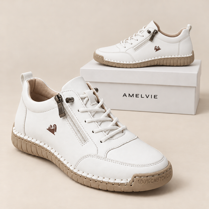 Sneaker Lina in Weiß mit Reißverschluss