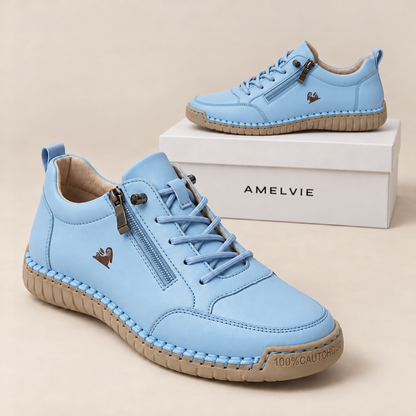 Sneaker Lina in Blau mit Reißverschluss